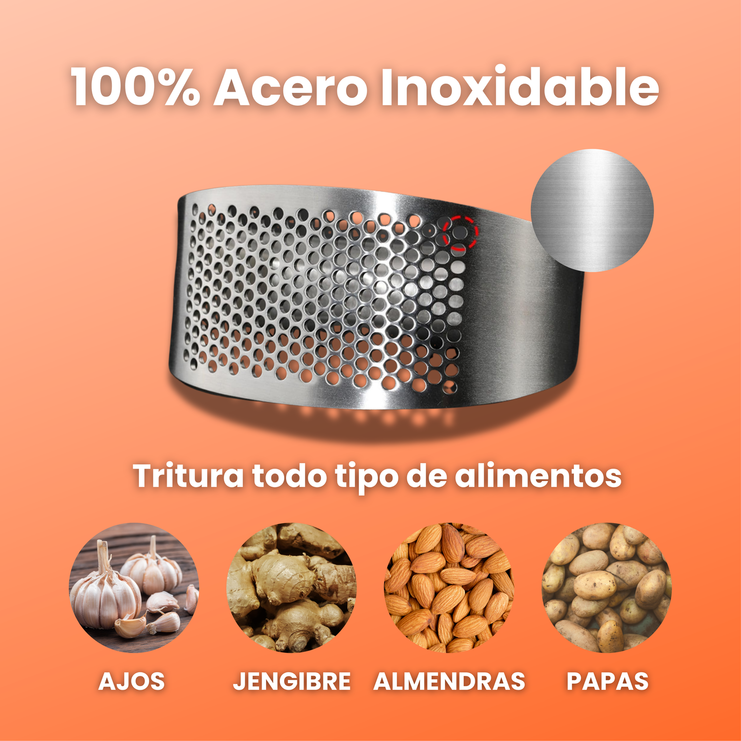 Picadito™ Triturador Acero Premium | Ajo Listo en 3 Segundos